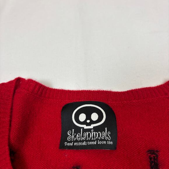 Skelanimals Cashmere Angora ChungKee Panda Sweater Women's M Grunge Goth - Picture 5 of 15